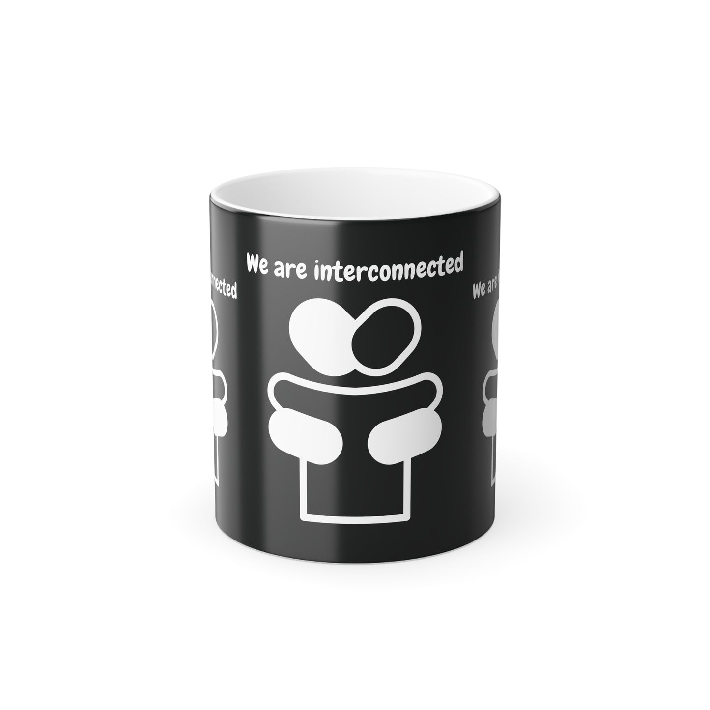 We Are Interconnected (White Print) Color-Changing Affirmation Mug