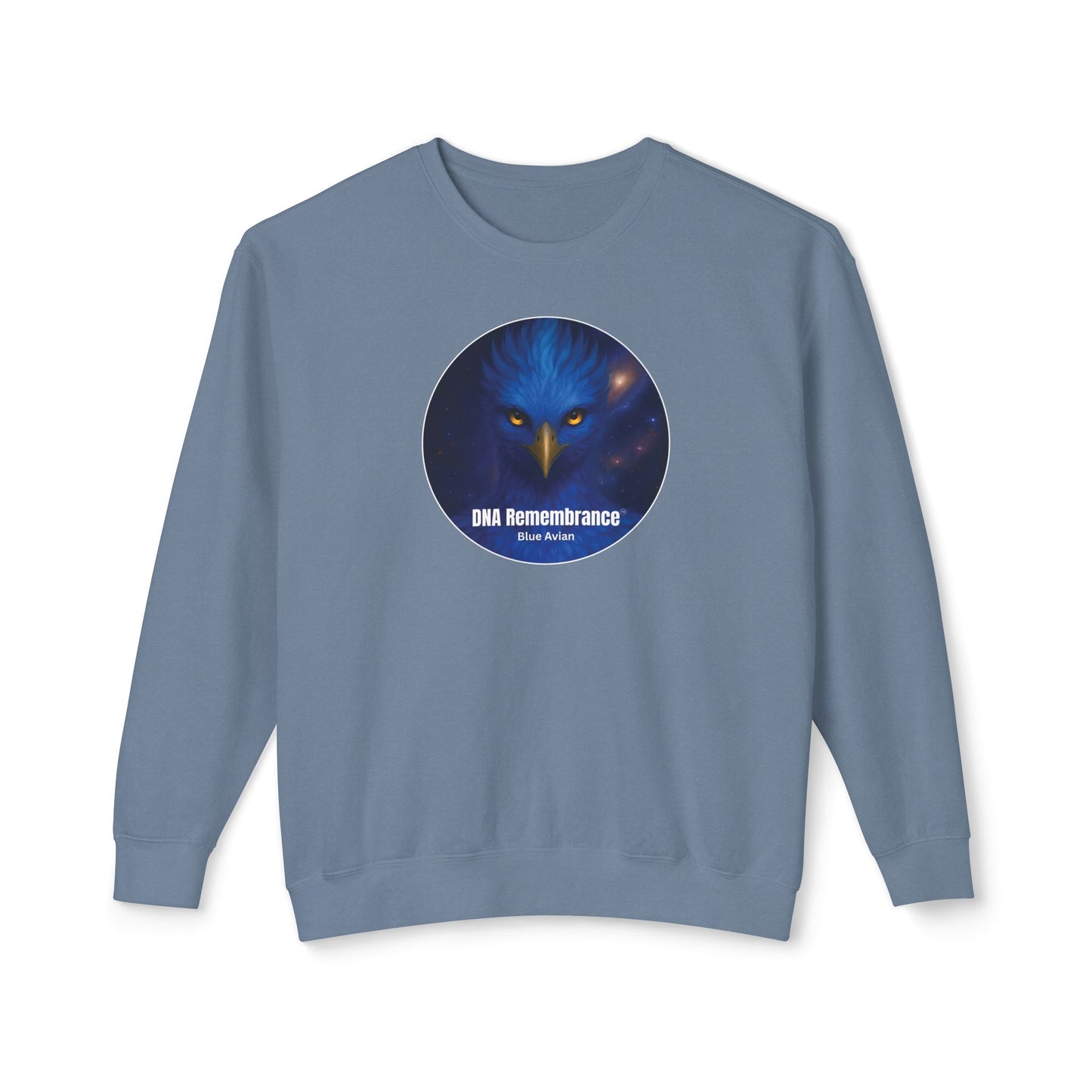 Blue Avian Starseed Sweatshirt – 100% Cotton