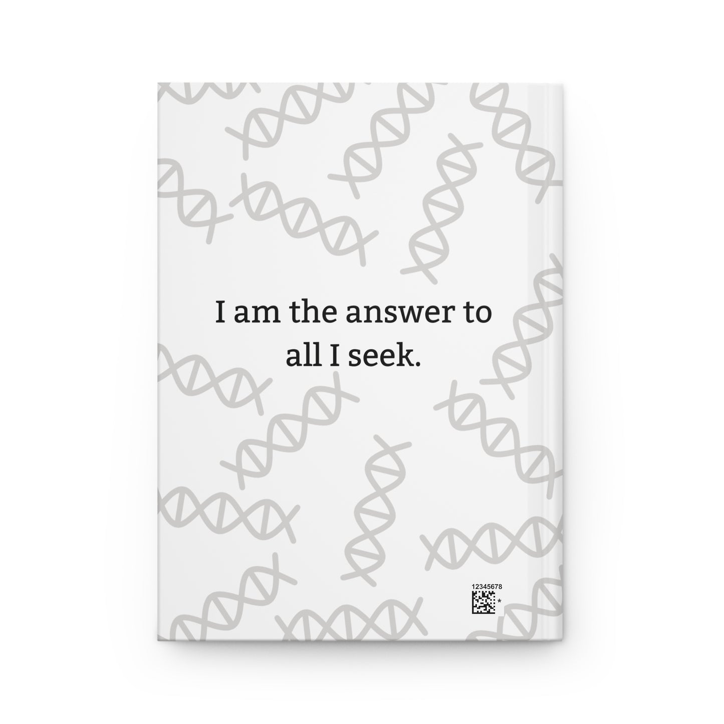 White Hardcover Journal with Blue Avian Message