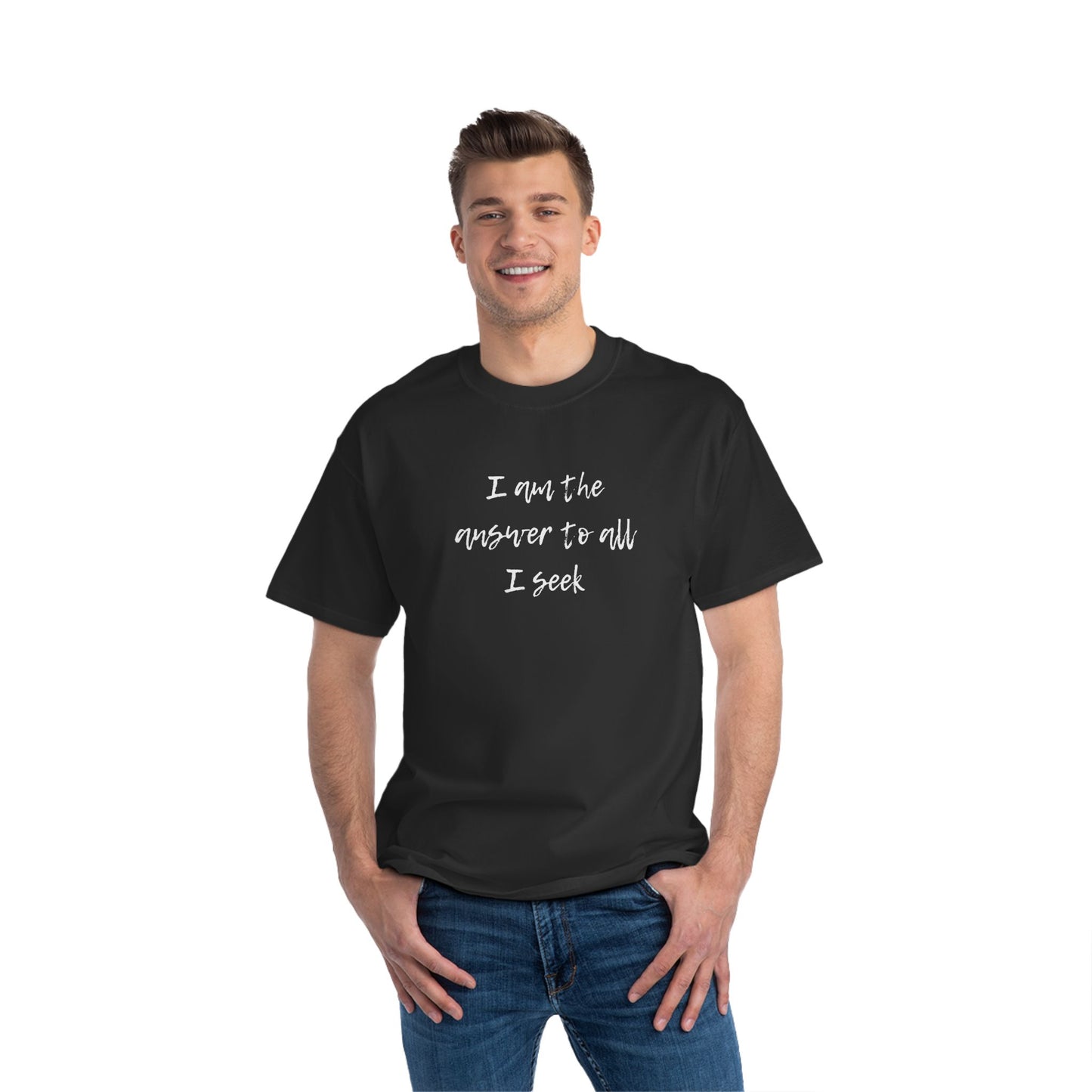 I Am the Answer Unisex T-Shirt – 100% Cotton Beefy-T® Short Sleeve