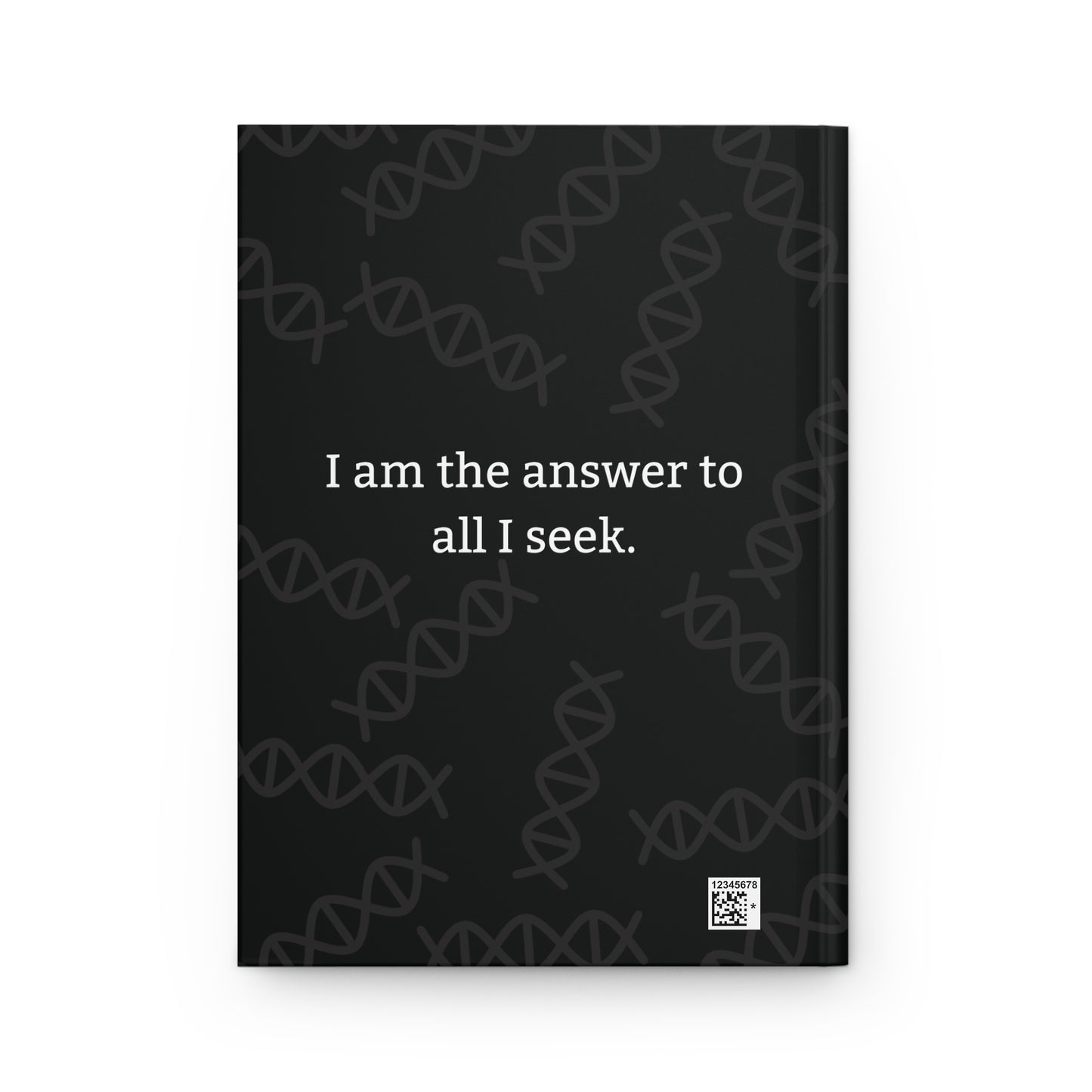 Black Hardcover Journal with Blue Avian Message