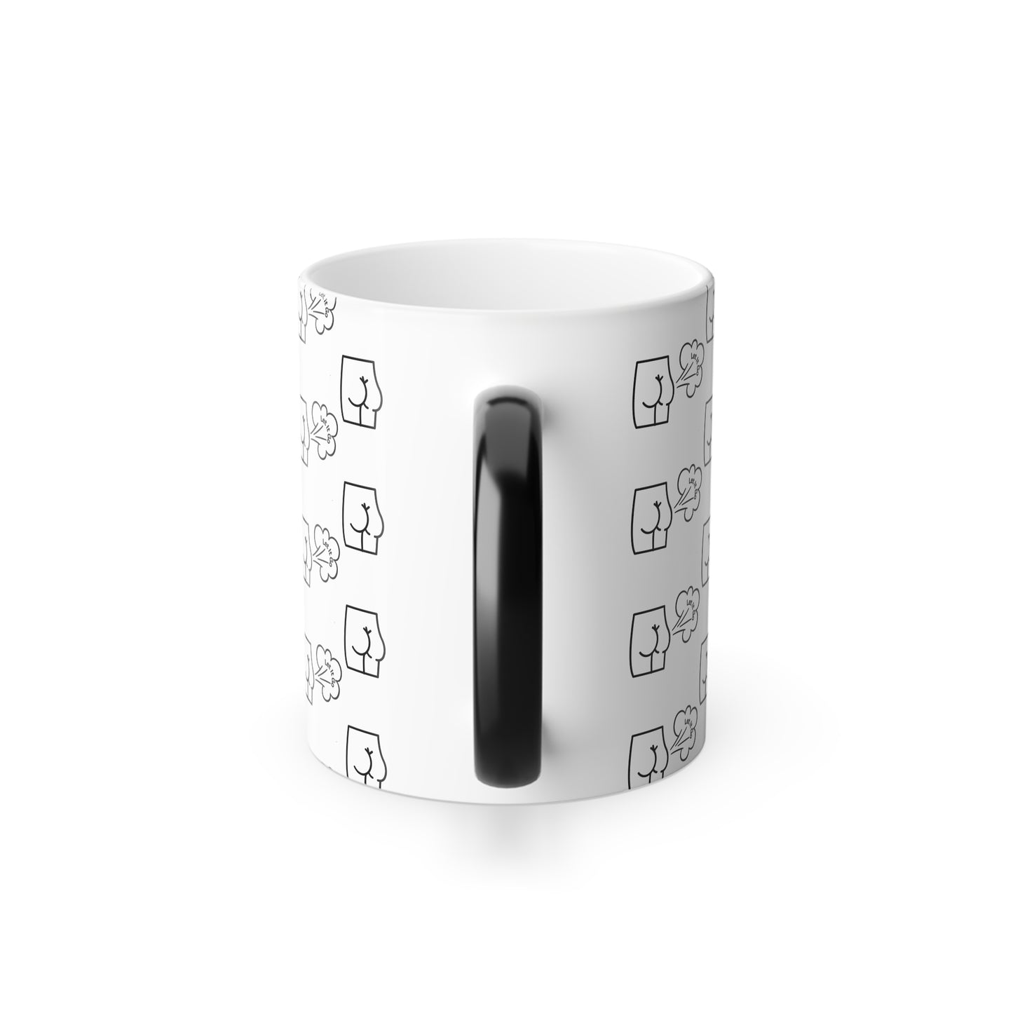 Let It Go and Fart (Black Print) Sarcastic and Funny Color-Changing Mug