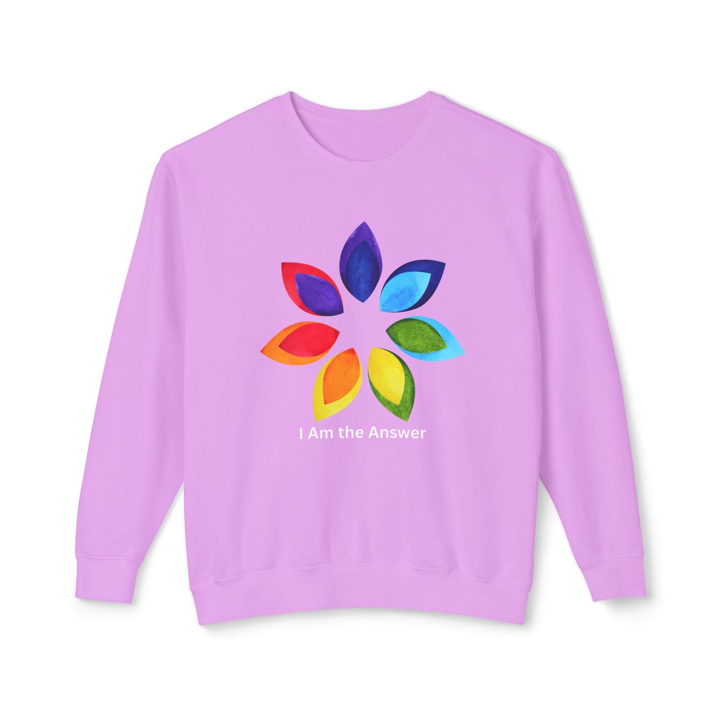 I Am the Answer Chakras Lightweight Sweatshirt - 100% Cotton