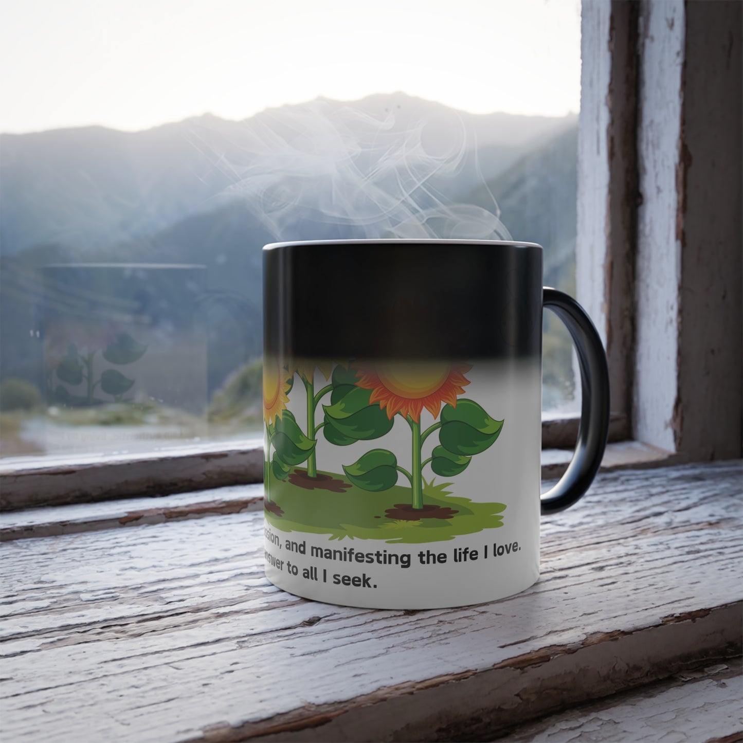 Sunflower Sunrise Color-Changing Affirmation Mug