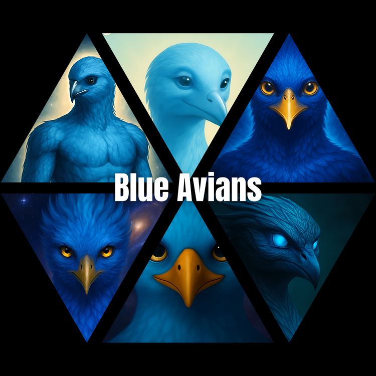 Starseed T-Shirts | Blue Avian & Galactic Clothing - 100% Cotton