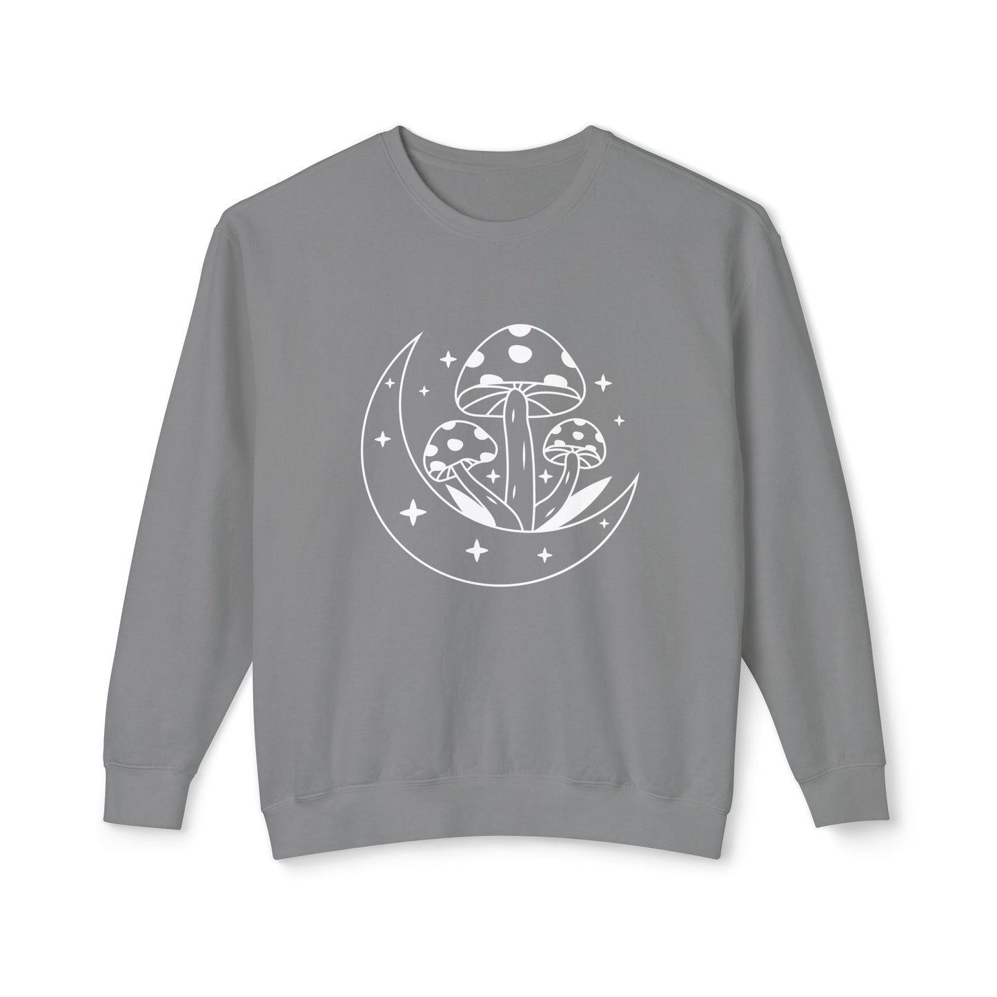 Mushroom and Moon Lightweight Sweatshirt - 100% Cotton