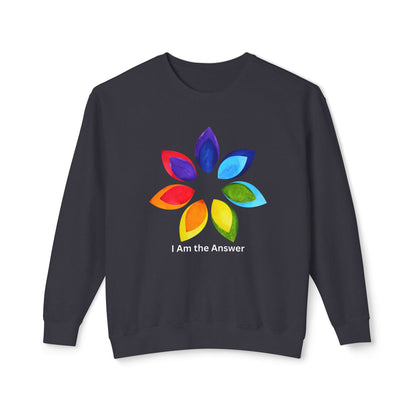 I Am the Answer Chakras Lightweight Unisex Sweatshirt - 100% Cotton