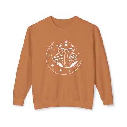 Mushroom and Moon Lightweight Sweatshirt - 100% Cotton