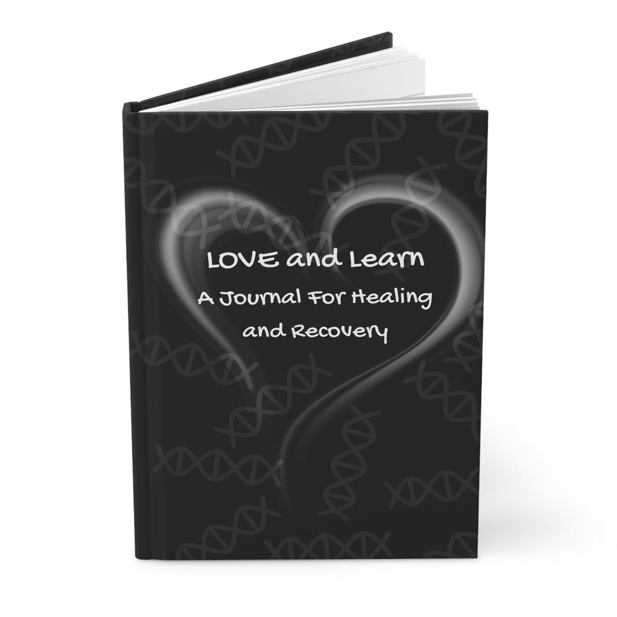 Love and Learn: Black Hardcover Journal