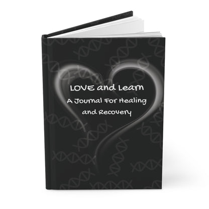 Love and Learn: Black Hardcover Journal