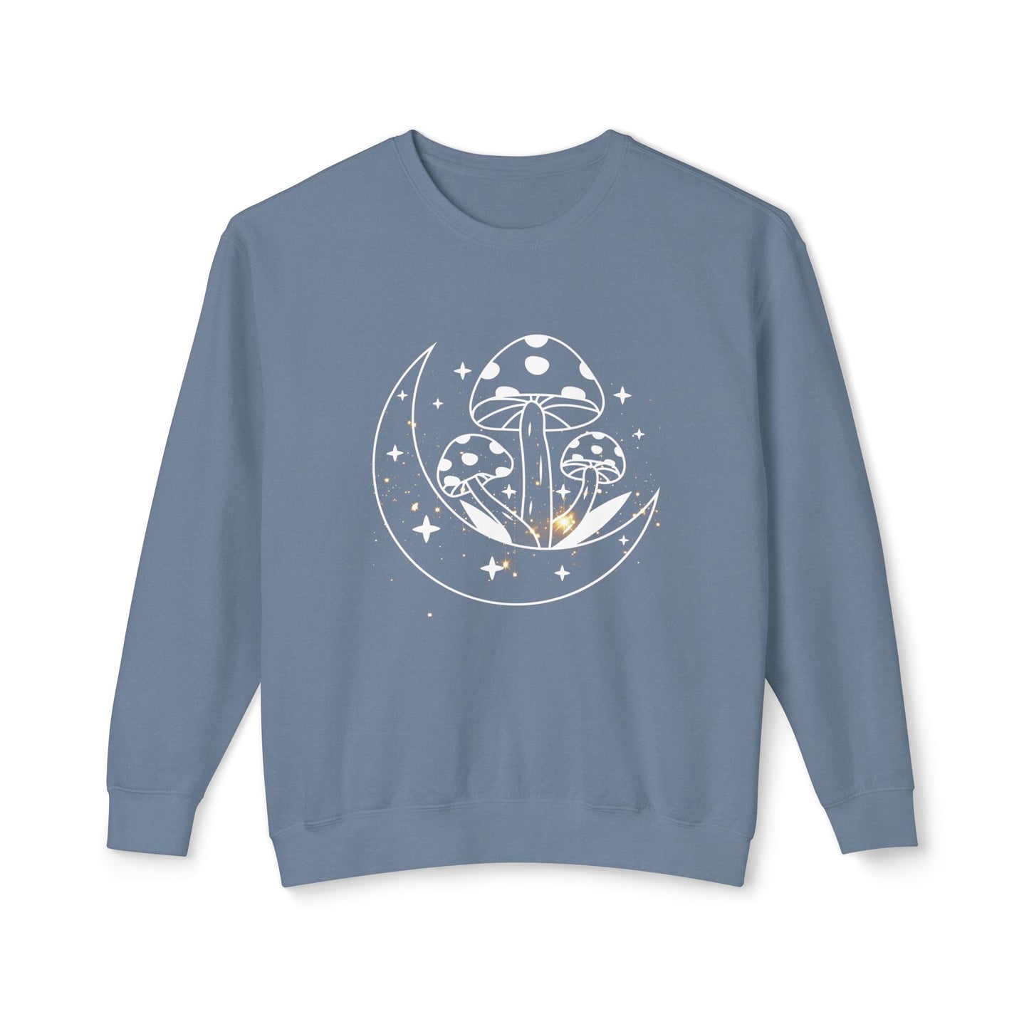 Mushroom and Moon Lightweight Sweatshirt - 100% Cotton