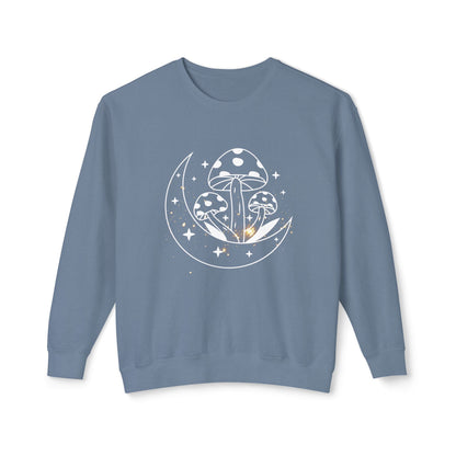 Mushroom and Moon Lightweight Sweatshirt - 100% Cotton
