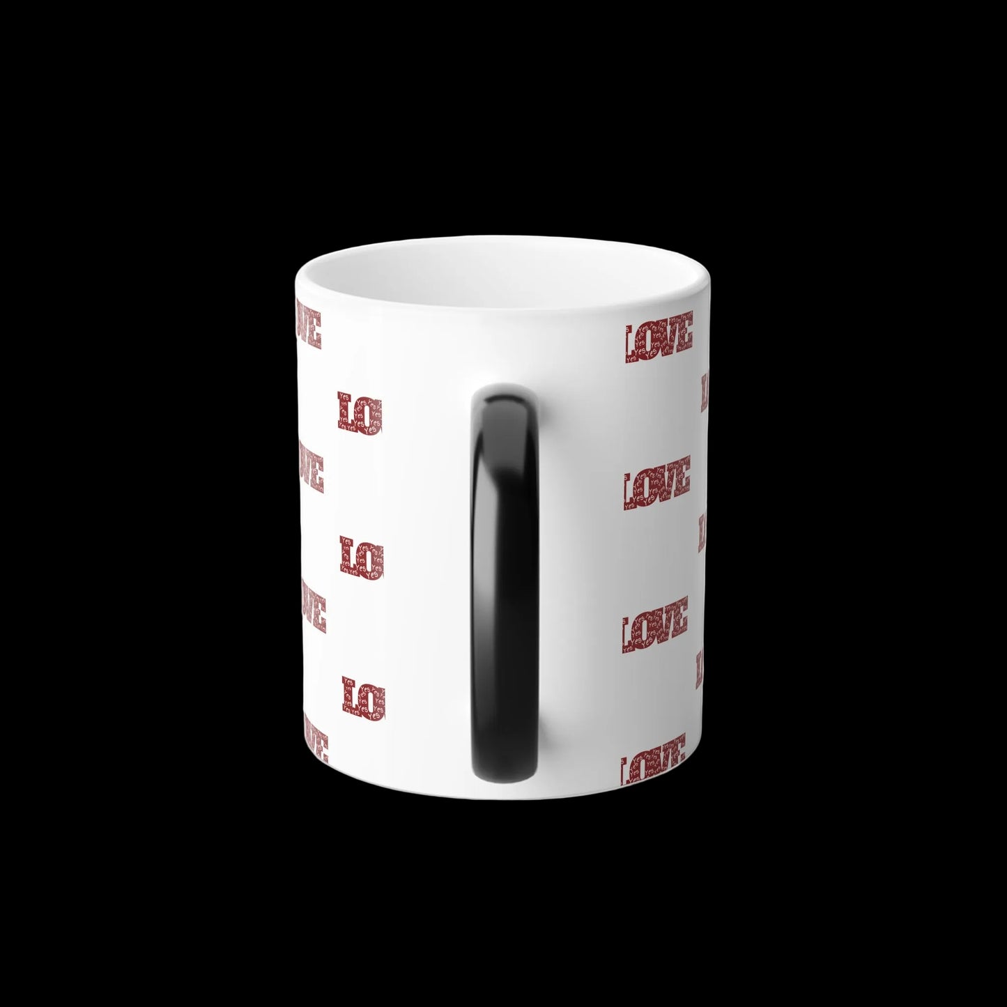 Yes to Love (Red Print) Color-Changing Affirmation Mug