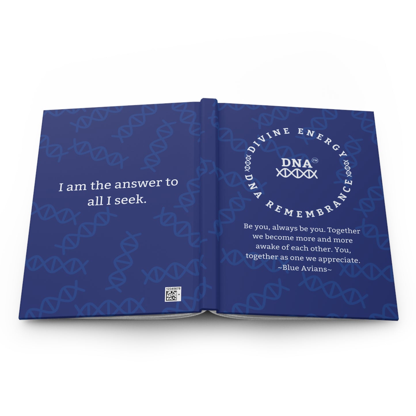 Indigo Hardcover Journal with Blue Avian Message