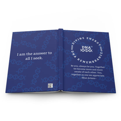 Indigo Hardcover Journal with Blue Avian Message