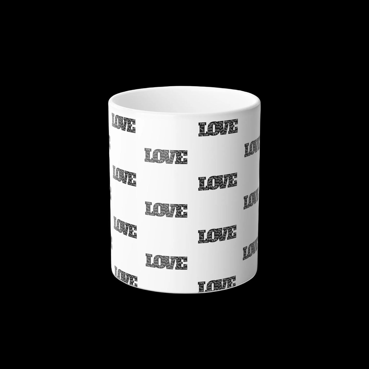 Yes to Love Affirmation (Black Print) Color-Changing Affirmation Mug