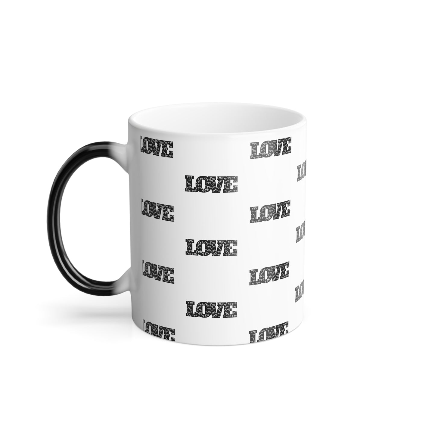 Yes to Love Affirmation (Black Print) Color-Changing Affirmation Mug