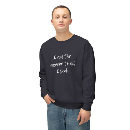 I Am the Answer Lightweight Unisex Sweatshirt - 100% Cotton