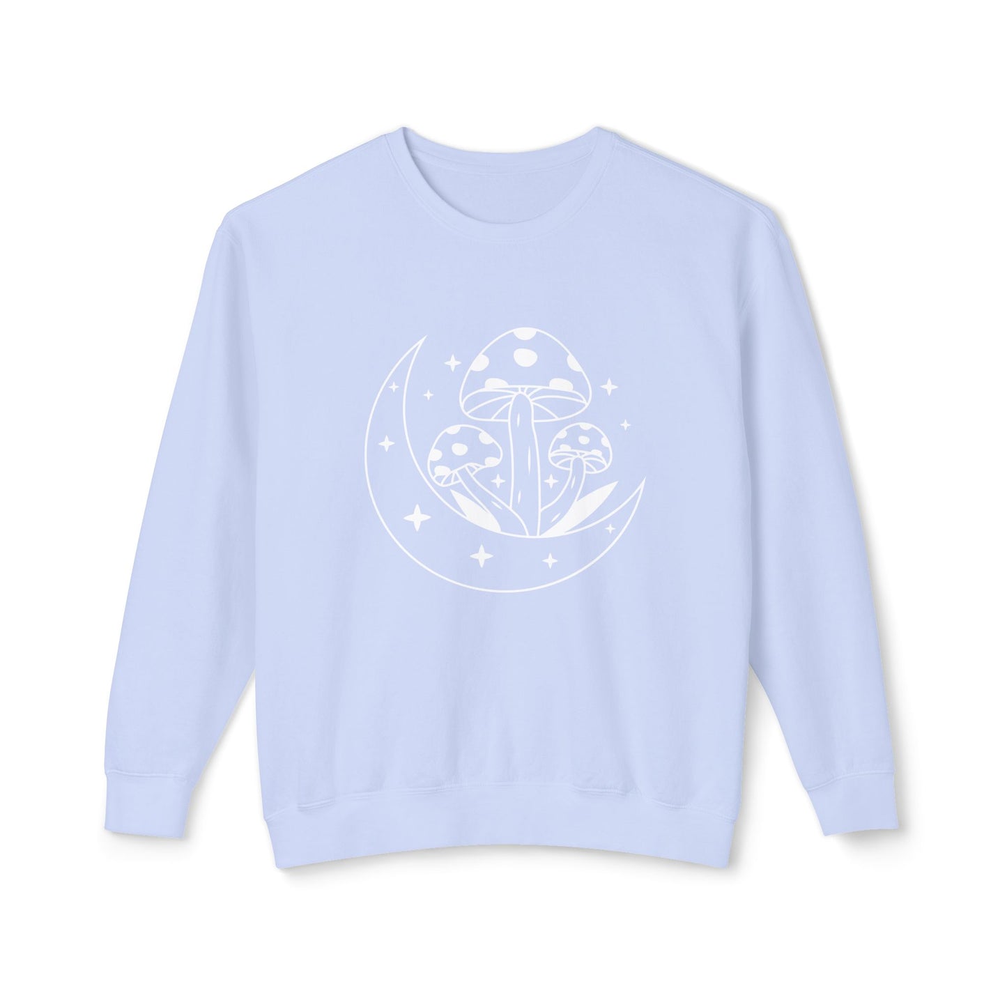 Mushroom and Moon Lightweight Sweatshirt - 100% Cotton