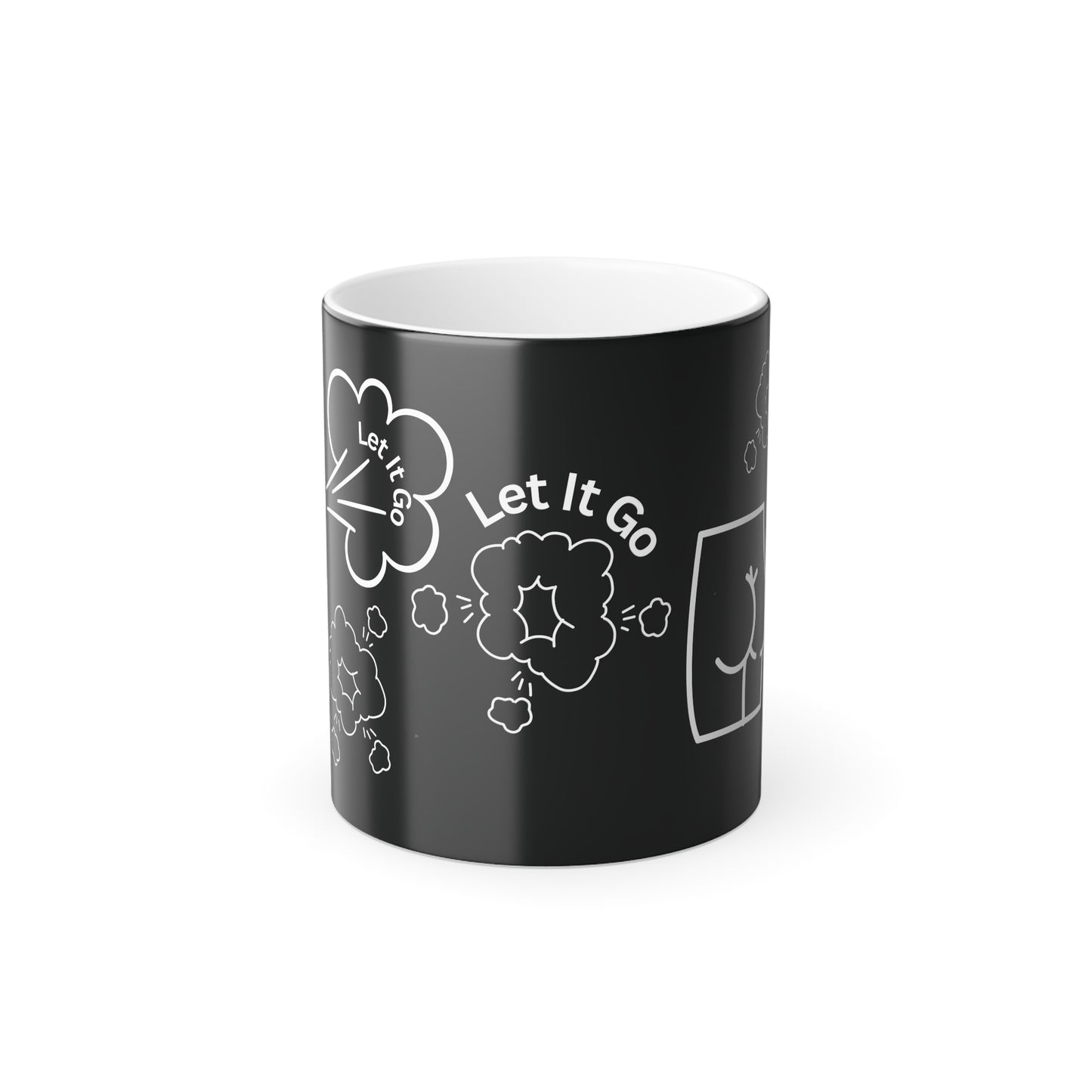 Let It Go and Fart (White Print) Funny Color-Changing Mug