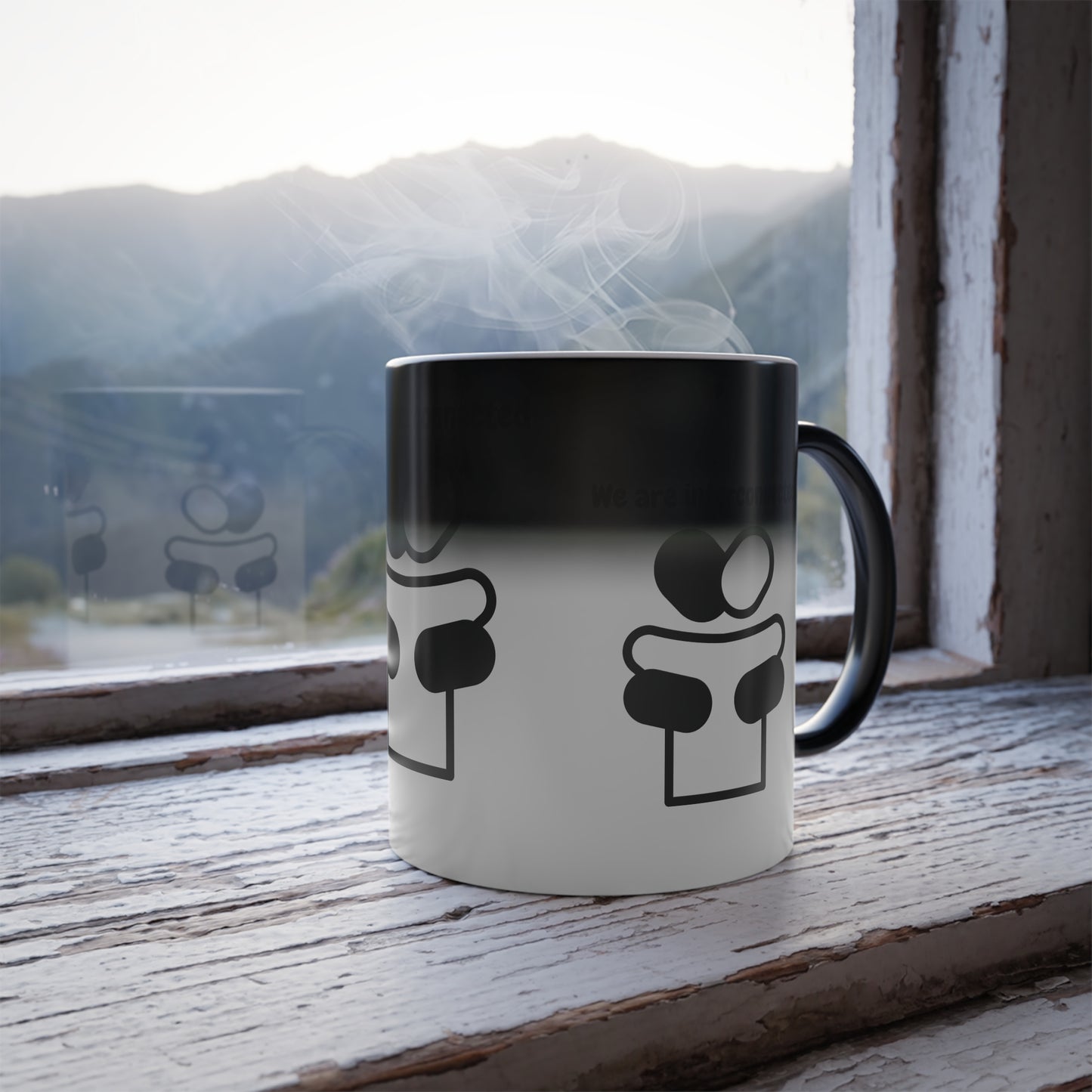 We Are Interconnected (Black Print) Color-Changing Affirmation Mug
