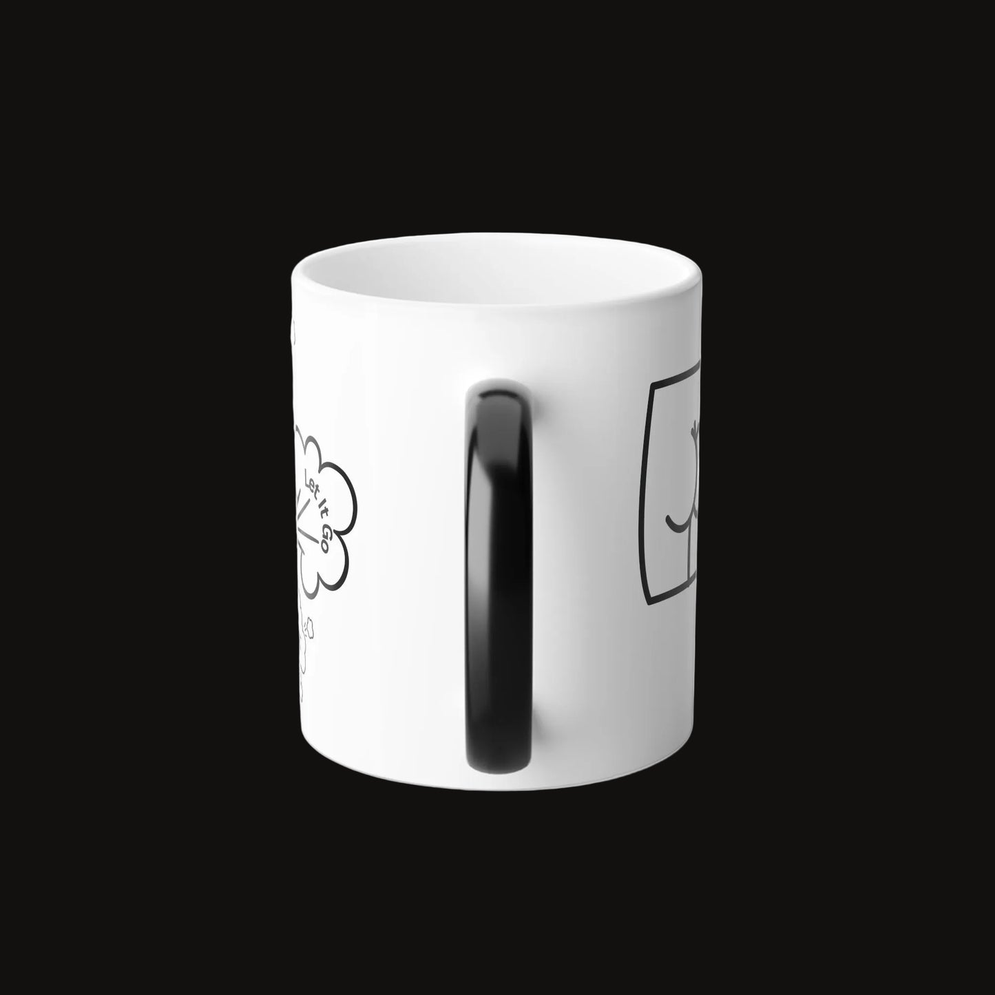 Let It Go and Fart (Black Print) Sarcastic and Funny Color-Changing Mug