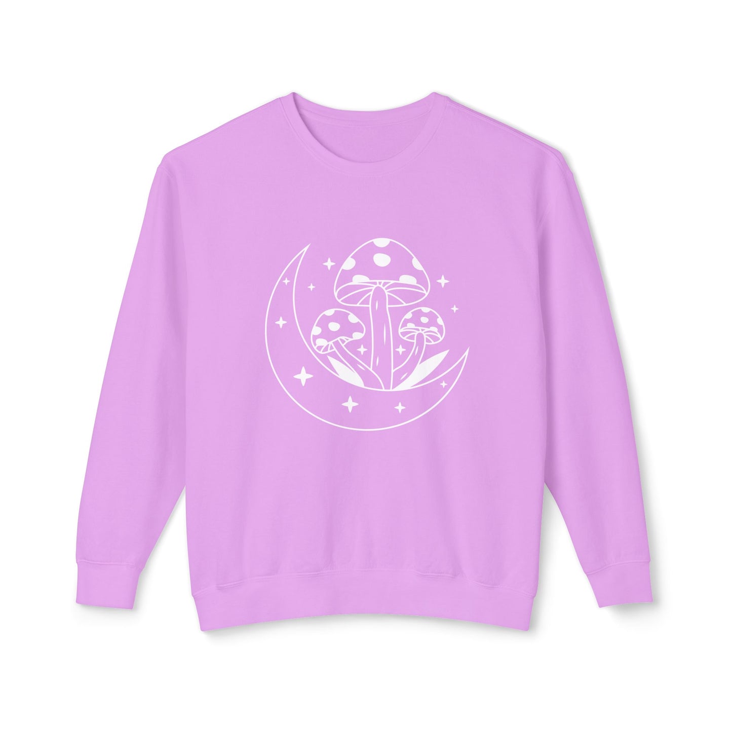 Mushroom and Moon Lightweight Sweatshirt - 100% Cotton