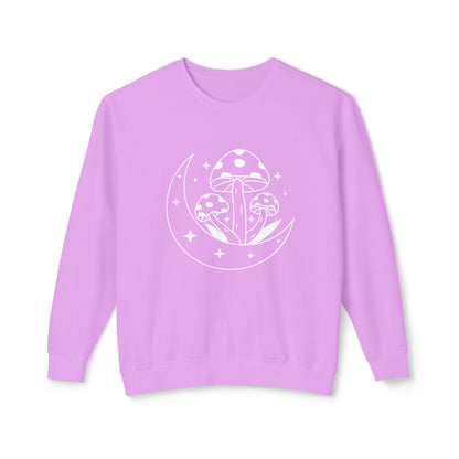 Mushroom and Moon Lightweight Sweatshirt - 100% Cotton