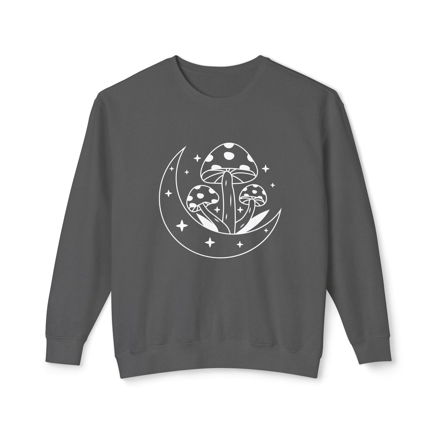 Mushroom and Moon Lightweight Sweatshirt - 100% Cotton