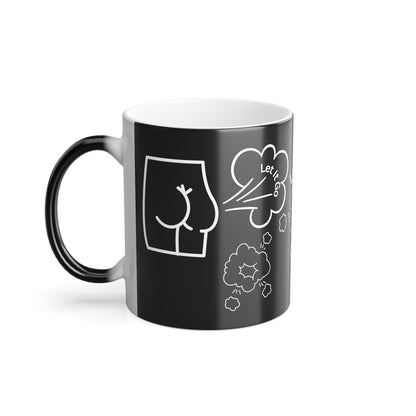 Let It Go and Fart (White Print) Funny Color-Changing Mug