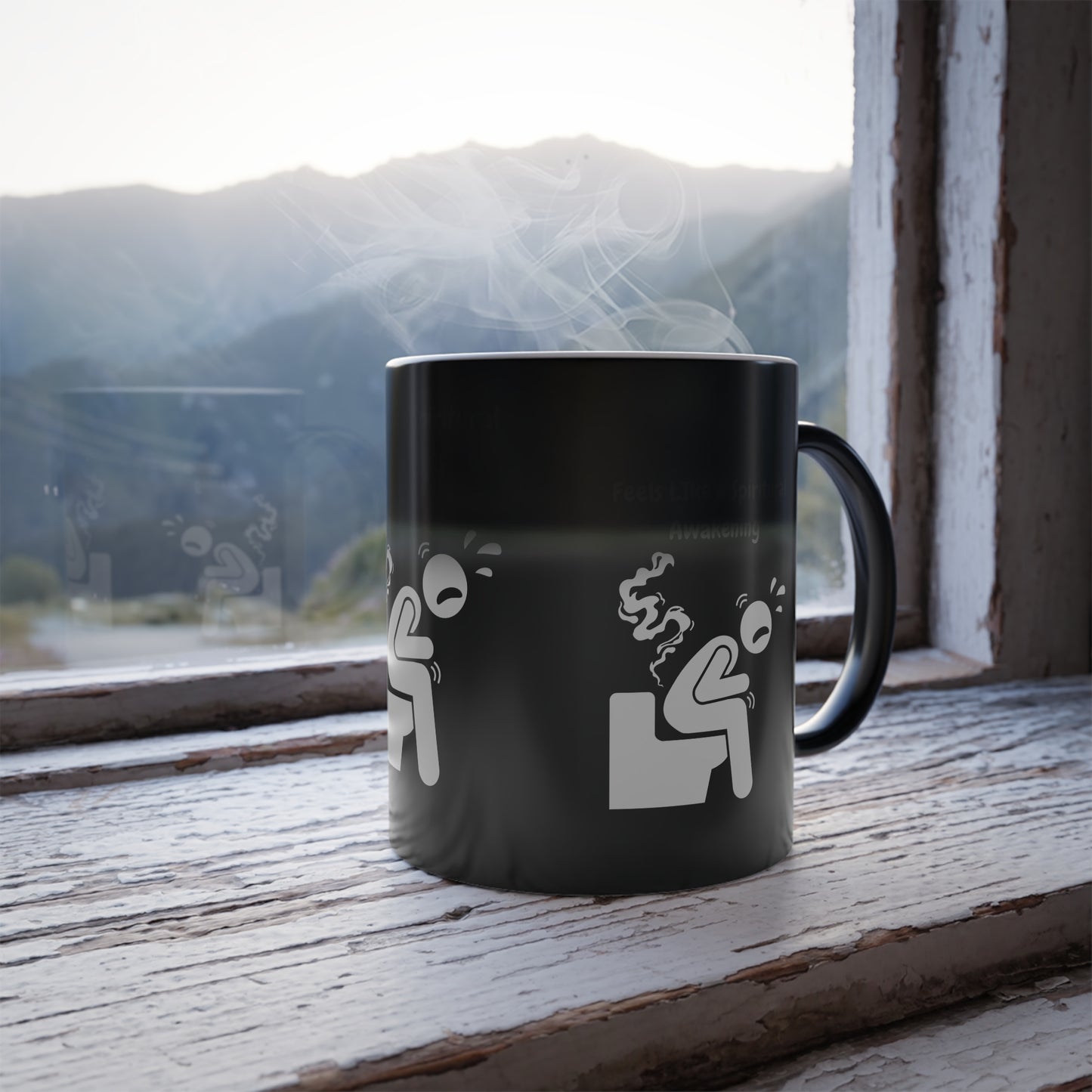 Like a Spiritual Awakening (White Print) Funny Color-Changing Mug