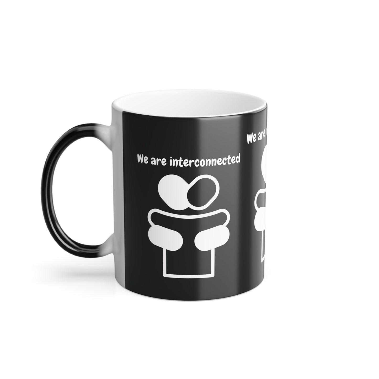 We Are Interconnected (White Print) Color-Changing Affirmation Mug