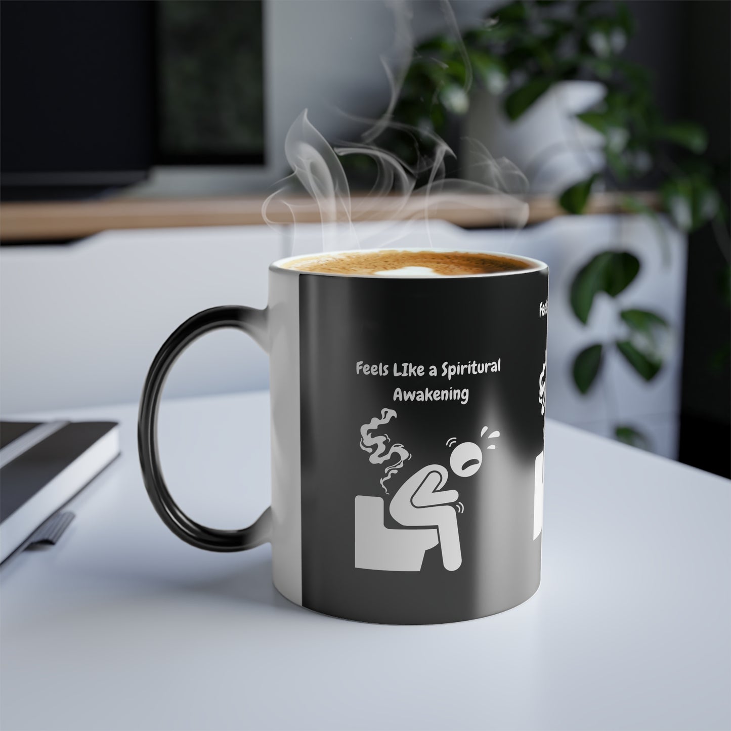 Like a Spiritual Awakening (White Print) Funny Color-Changing Mug