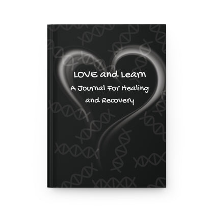 Love and Learn: Black Hardcover Journal