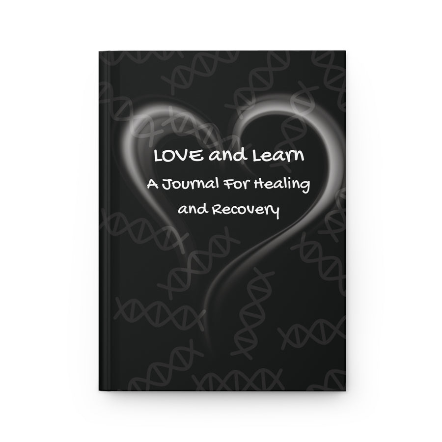 Love and Learn: Black Hardcover Journal