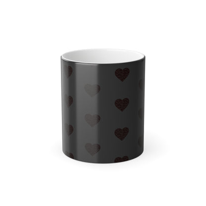 Yes to Love Hearts (Red Print) Color-Changing  Affirmation Mug