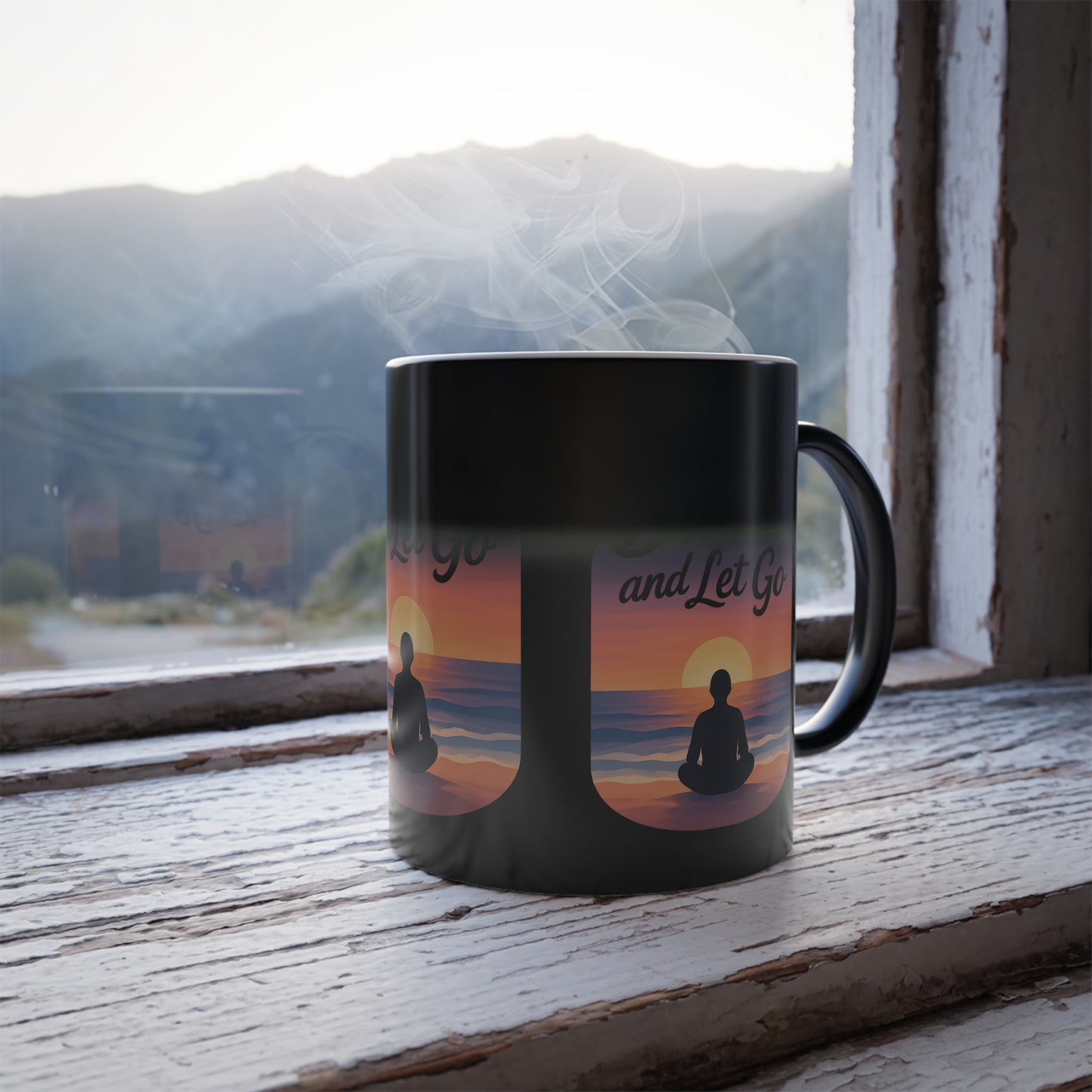 Breathe and Let Go Color-Changing Affirmation Mug