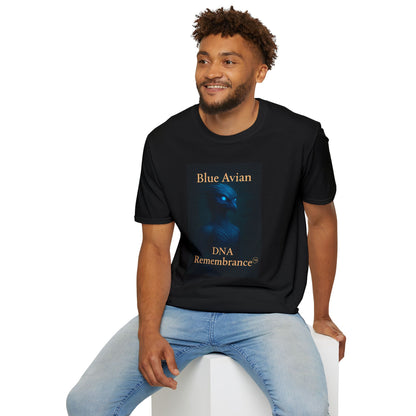 Blue Avian Wide Eye Unisex T-Shirt - 100% Cotton