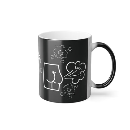 Let It Go and Fart (White Print) Funny Color-Changing Mug