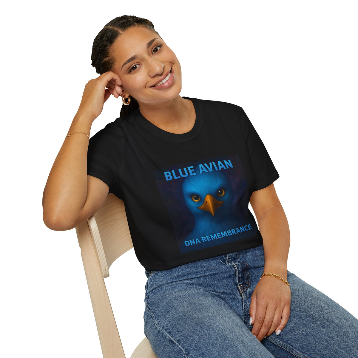 Blue Avian Universe Unisex T-Shirt - 100% Cotton