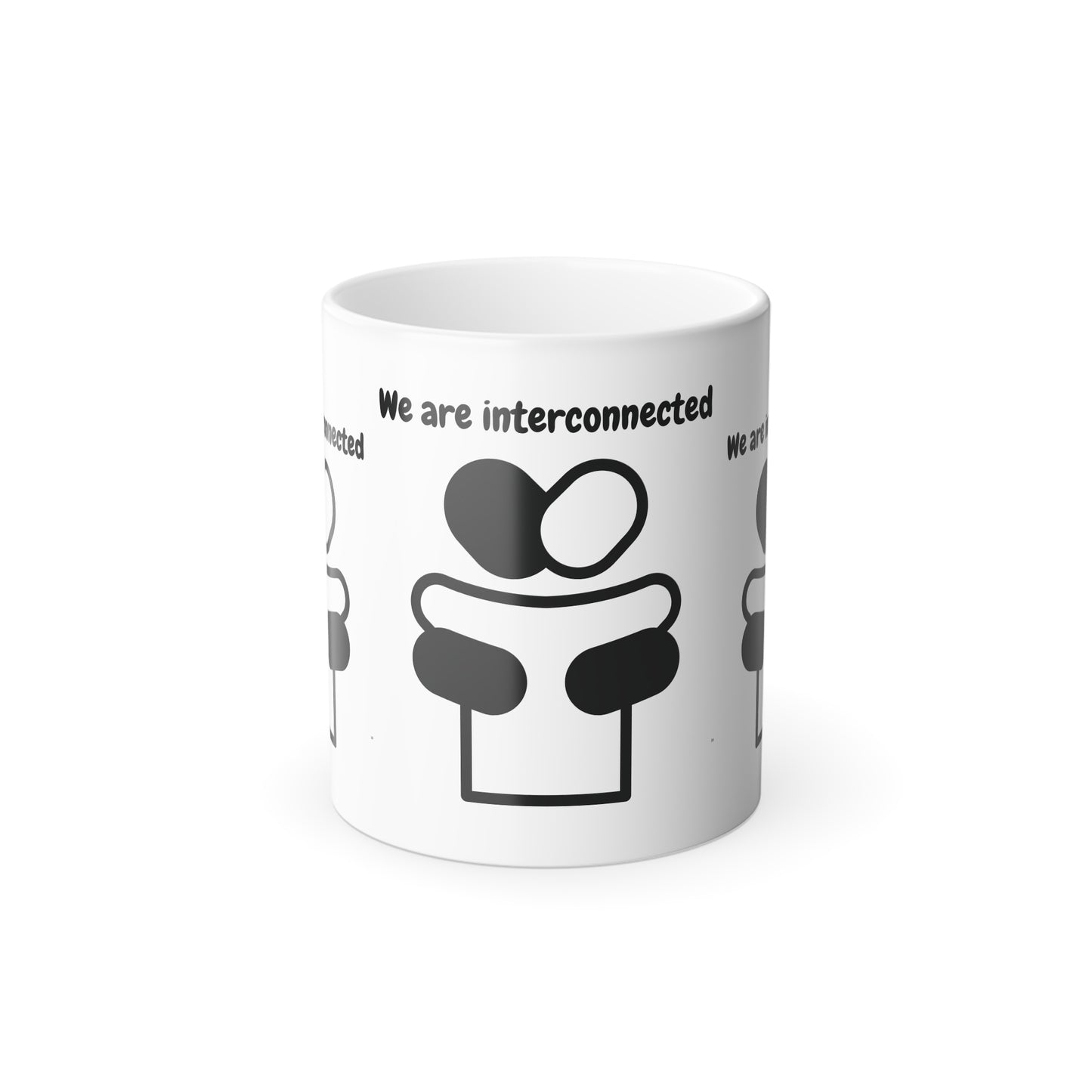 We Are Interconnected (Black Print) Color-Changing Affirmation Mug