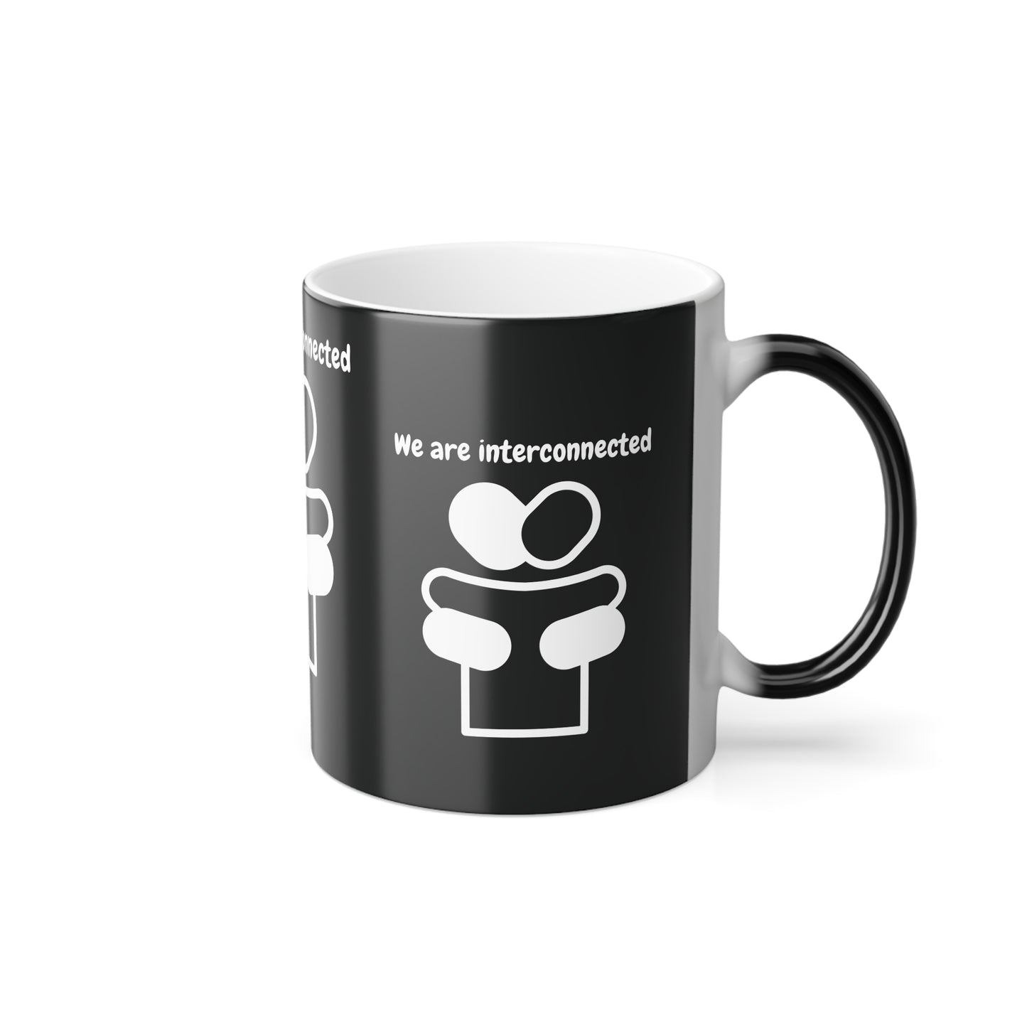 We Are Interconnected (White Print) Color-Changing Affirmation Mug