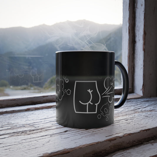 Let It Go and Fart (White Print) Funny Color-Changing Mug