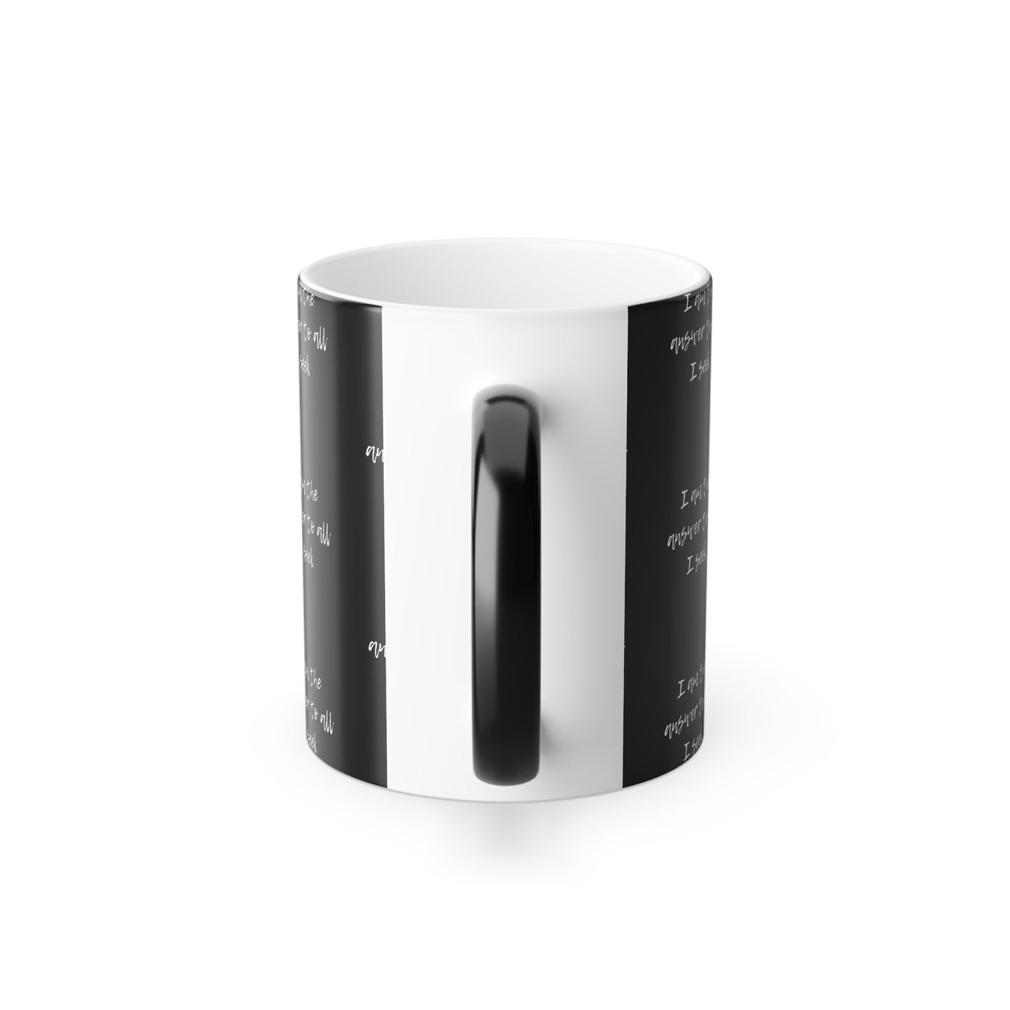 I Am The Answer (White Print) Color-Changing  Affirmation Mug