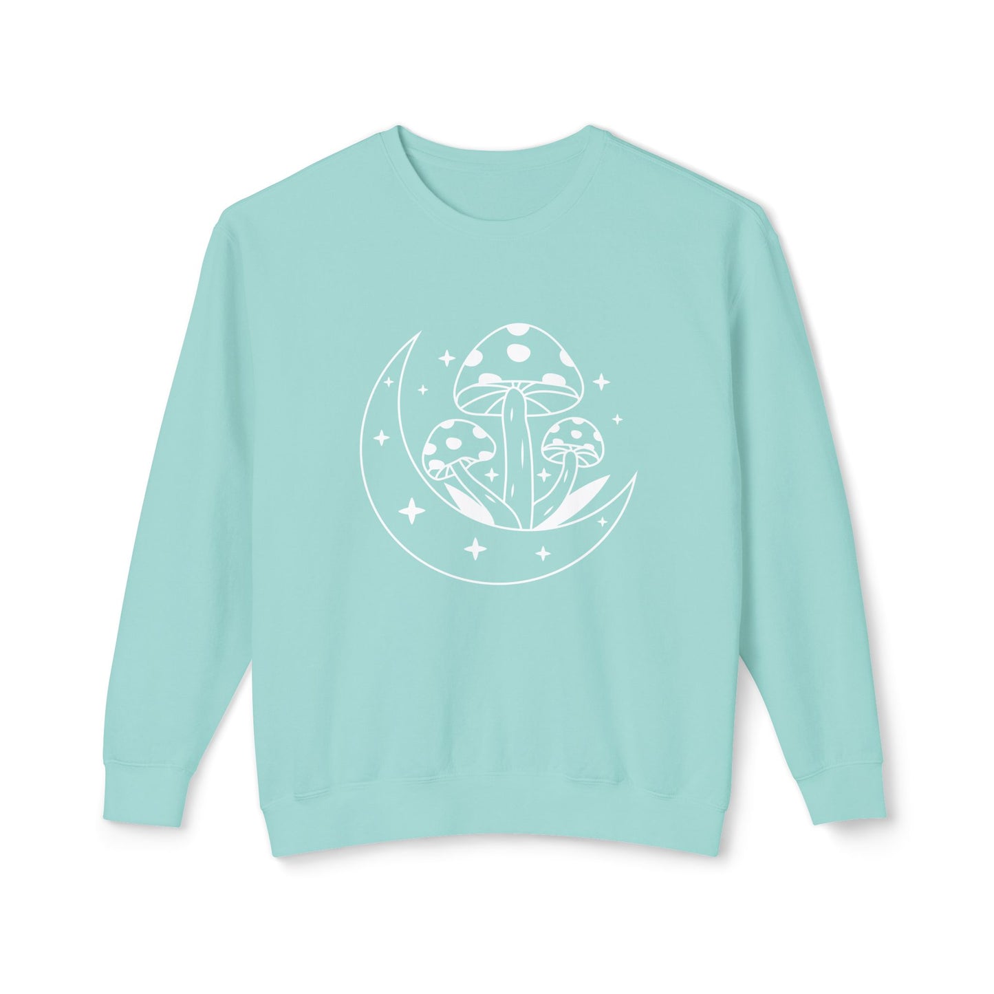 Mushroom and Moon Lightweight Sweatshirt - 100% Cotton