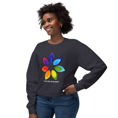 I Am the Answer Chakras Lightweight Unisex Sweatshirt - 100% Cotton