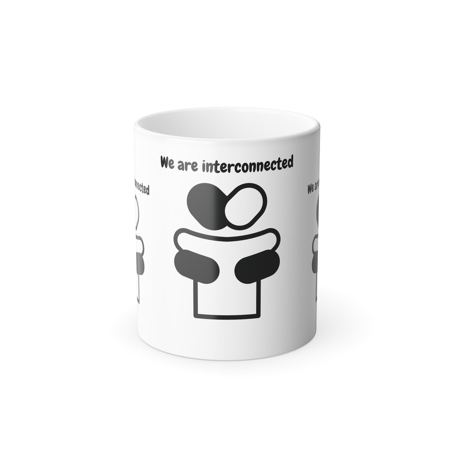 We Are Interconnected (Black Print) Color-Changing Affirmation Mug