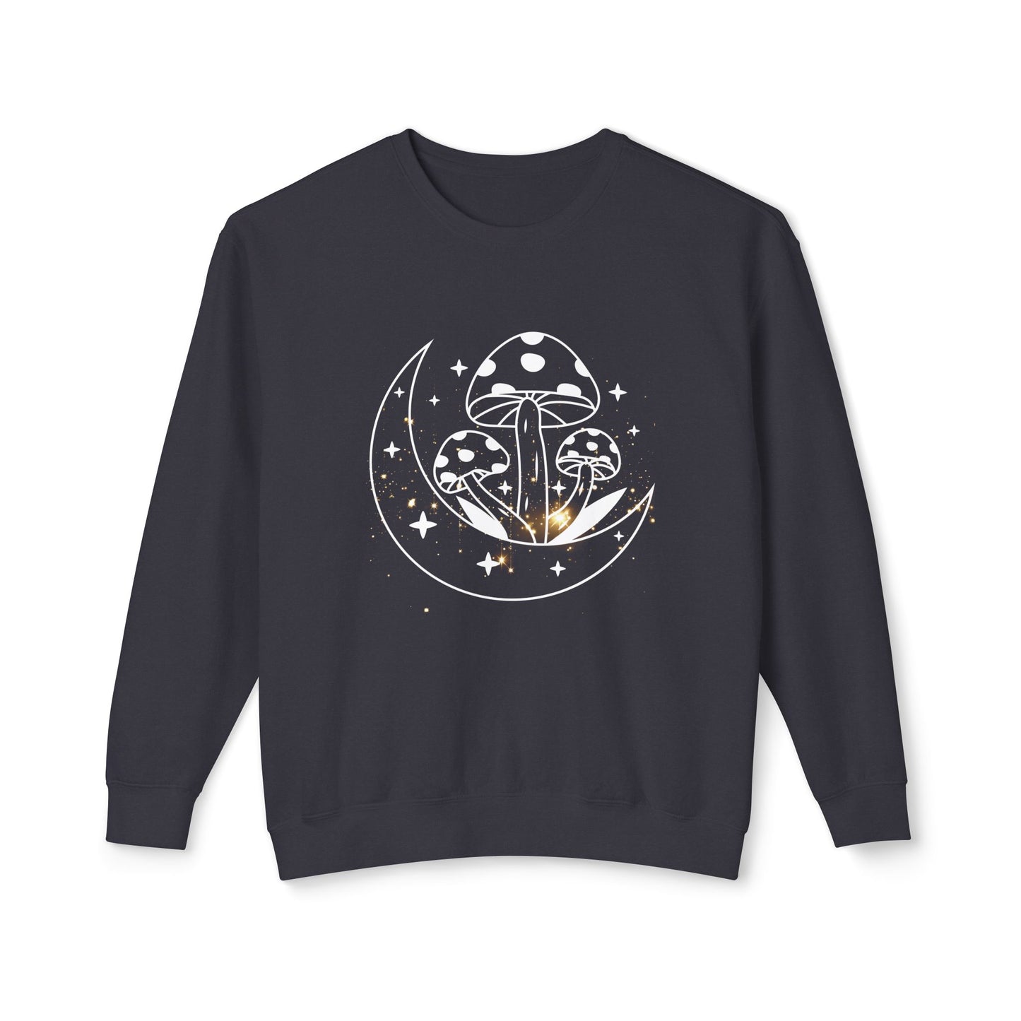 Mushroom and Moon Lightweight Sweatshirt - 100% Cotton