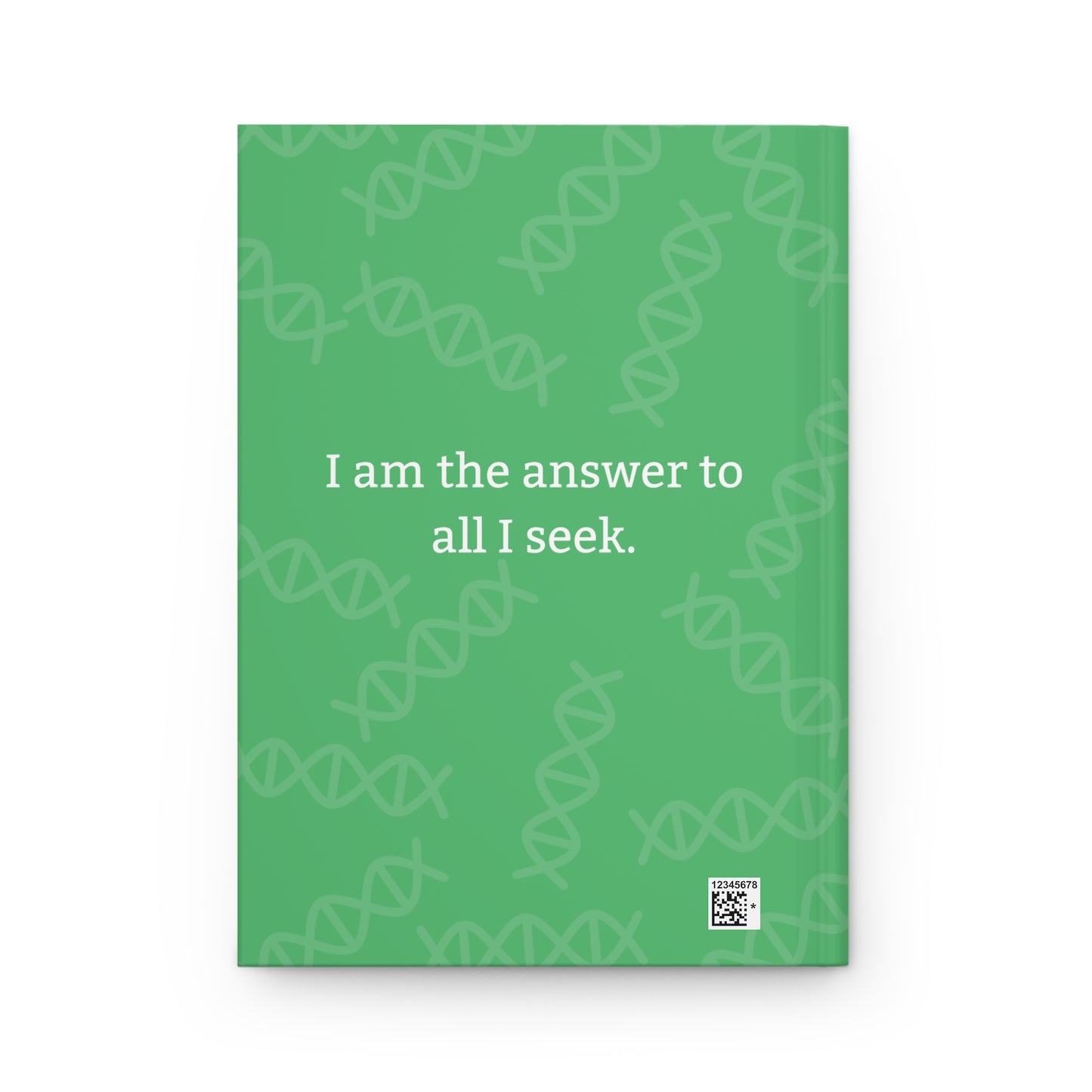 Green Hardcover Journal with Blue Avian Message