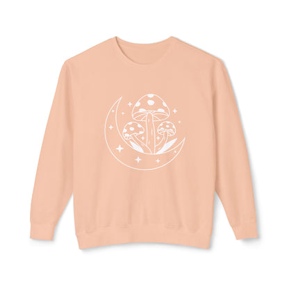 Mushroom and Moon Lightweight Sweatshirt - 100% Cotton